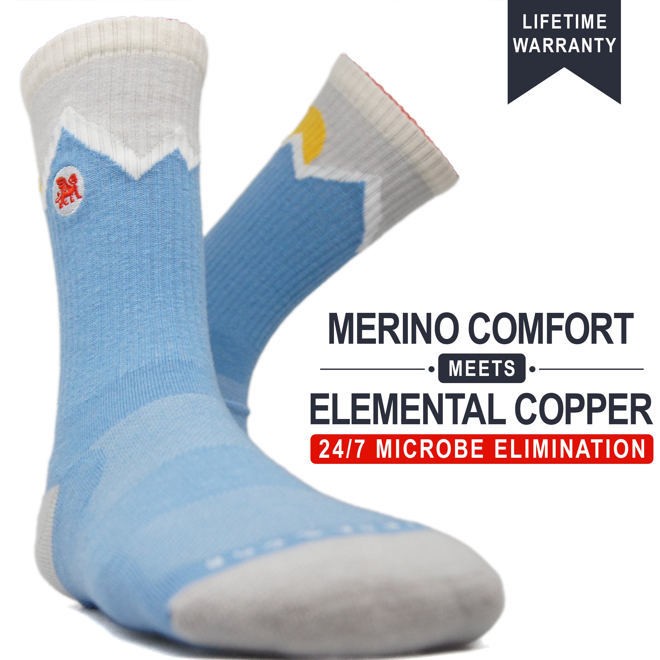 Fresh Peaks (Ltd. Ed.) | Copper + Merino Wool Socks for Fresher Feet