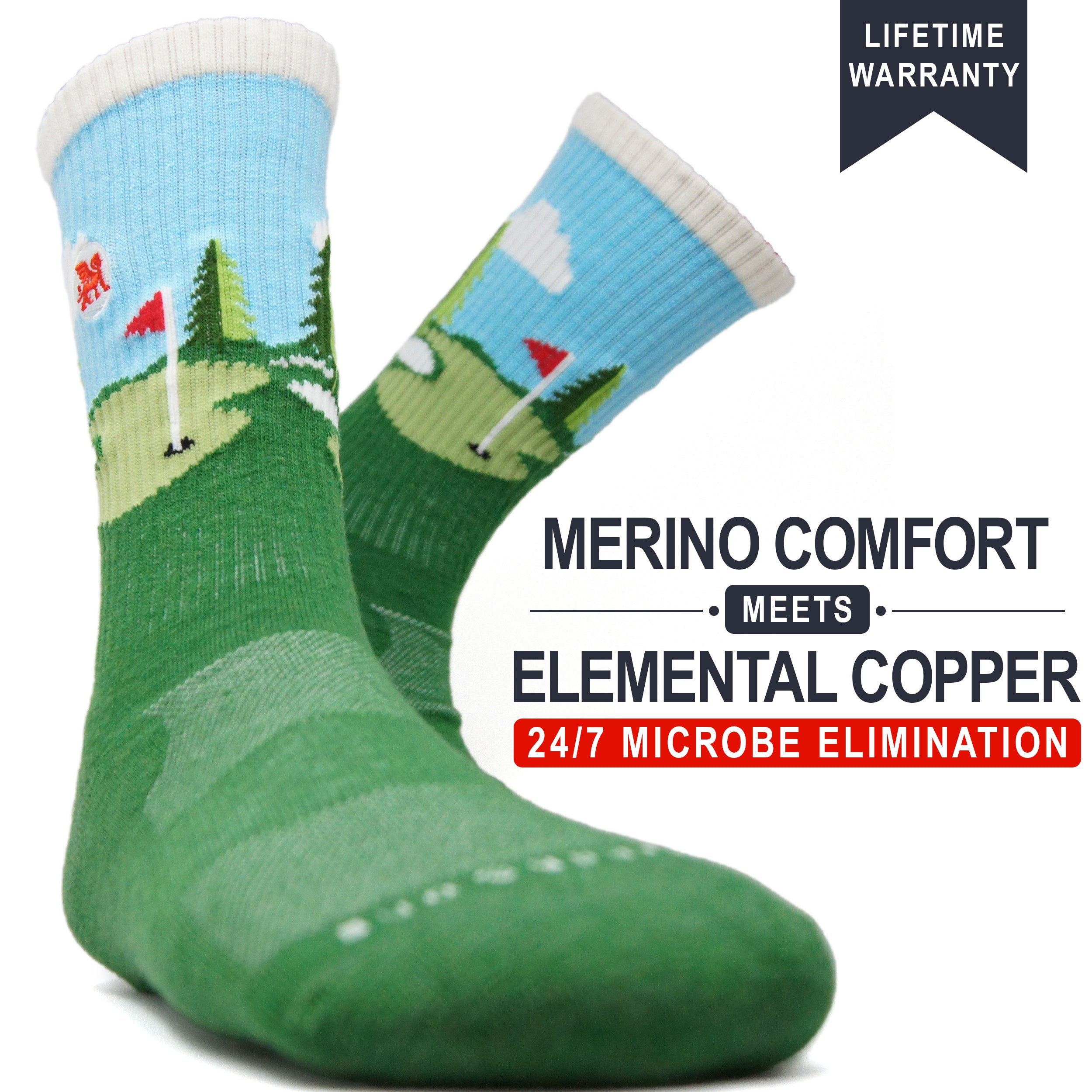 Golf Trip (Ltd. Ed.) | Copper + Merino Wool Premium Mens Golf Socks