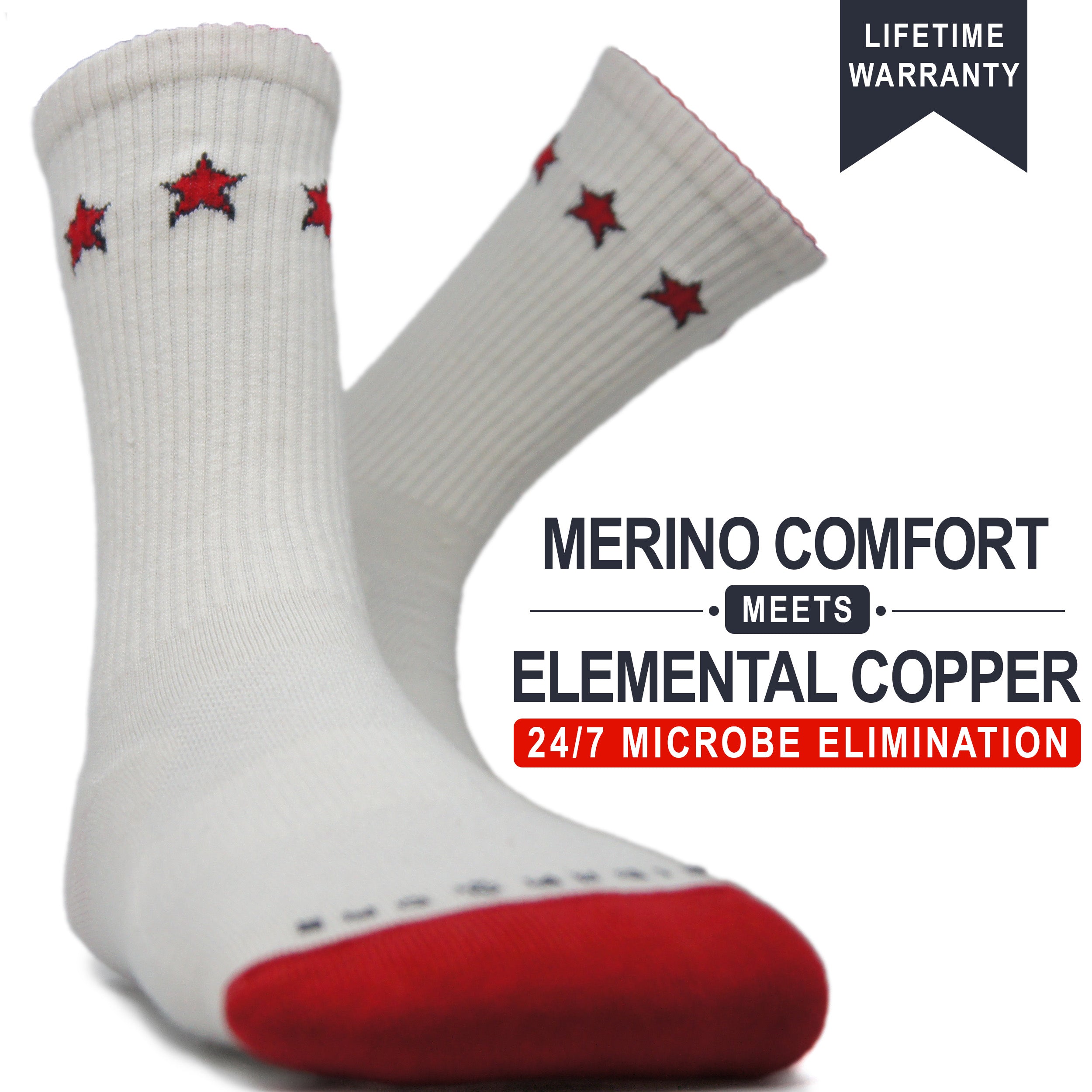 Rock Star | Copper + Merino Wool Socks for Fresher Feet