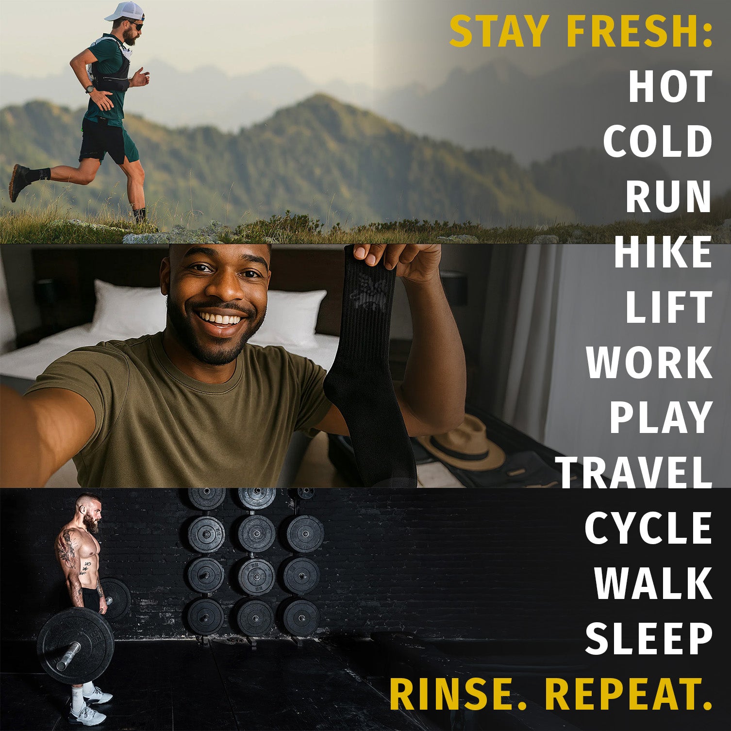 Golf Trip (Ltd. Ed.) | Copper + Merino Wool Socks for Fresher Feet