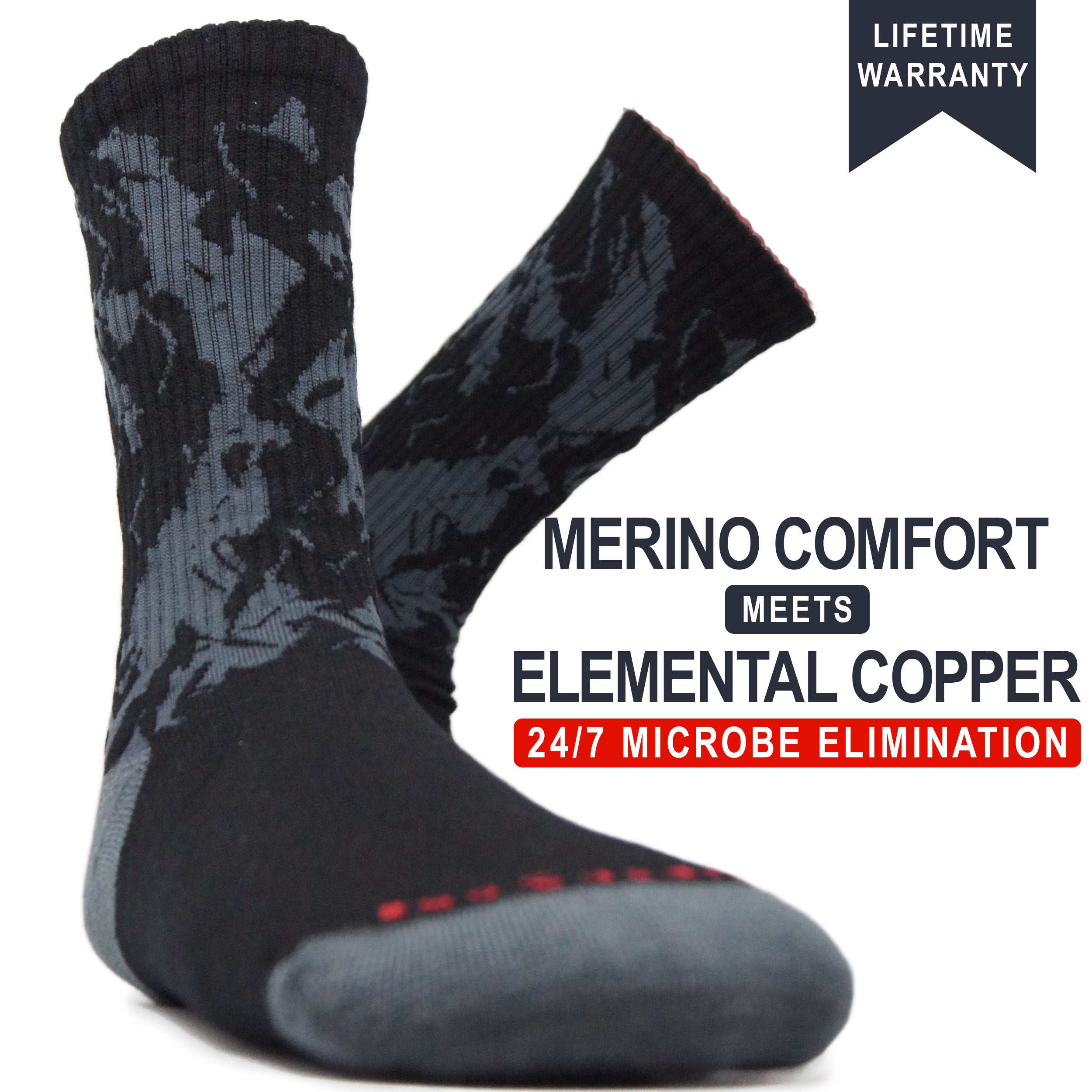 Stealth Camo | Copper + Merino Wool for Superior Freshness