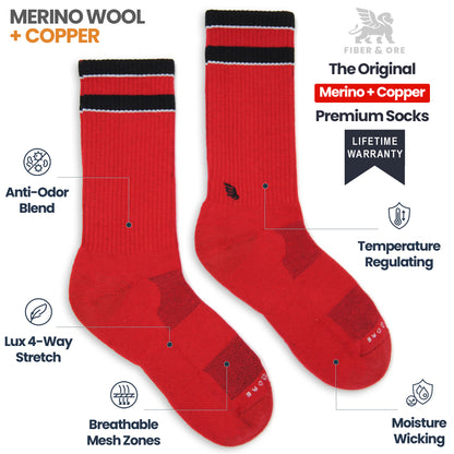 Bleed Red | Copper + Merino Wool Socks for Fresher Feet