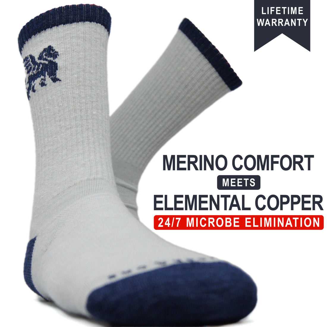 Lion Crest | Copper + Merino Wool for Superior Freshness
