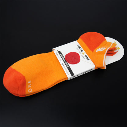 Orange Kingfisher | Copper + Merino Wool Socks for Fresher Feet
