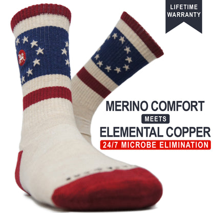 Stars &amp; Stripes | Copper + Merino Wool for Superior Freshness