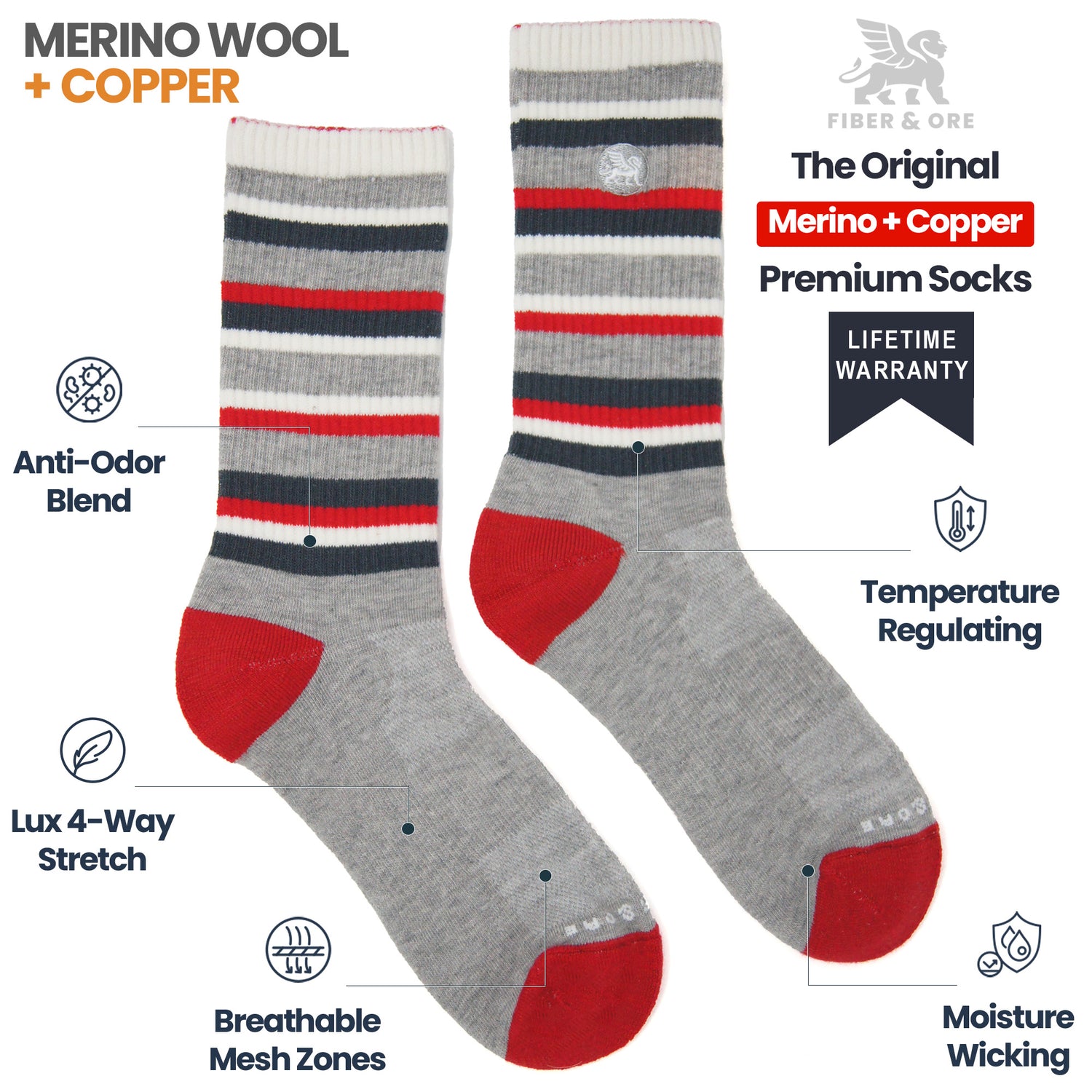 Study Hall | Copper + Merino Wool Socks for Fresher Feet