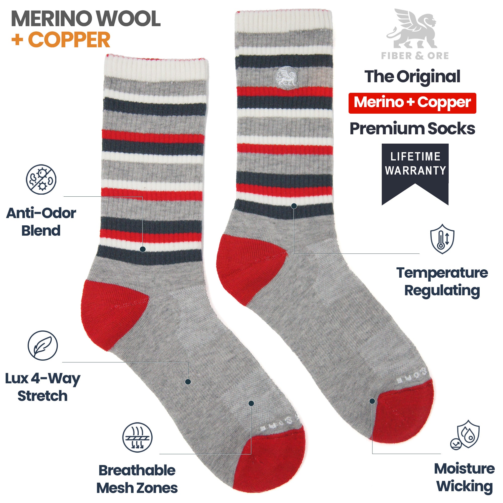 Study Hall | Copper + Merino Wool Socks for Fresher Feet