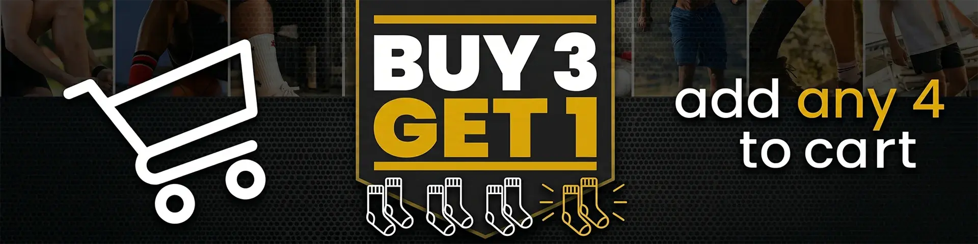Buy 3 Get 1 Free - add any 4 socks to your cart