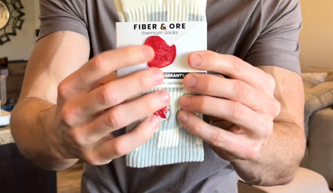 Checkmate socks worn outdoors