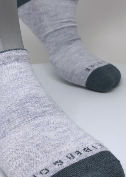 Grey Heron | Copper + Merino Wool Socks for Fresher Feet